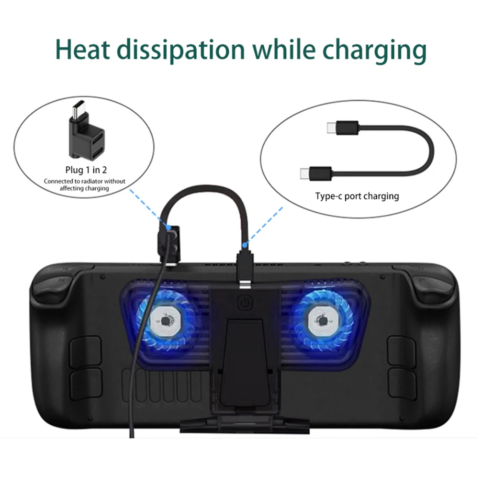 USB3.1 USB2.0 2 Type-C Female to 1 Type-C Male Adapter For Steam Deck Console tt