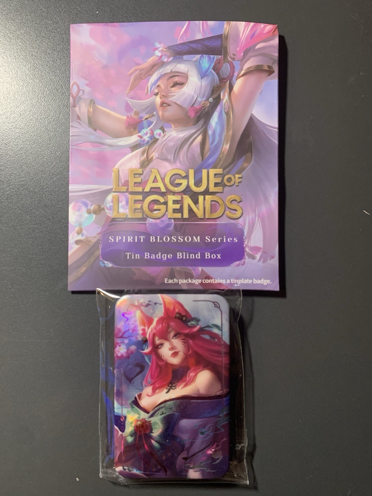 Official League of Legends Spirit Blossom Series Tin Badge- AHRI