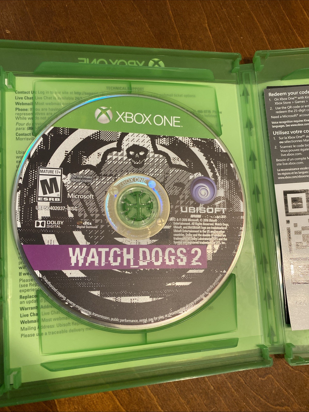 Watch Dogs 2 – Microsoft Xbox One – CIB Complete – Tested