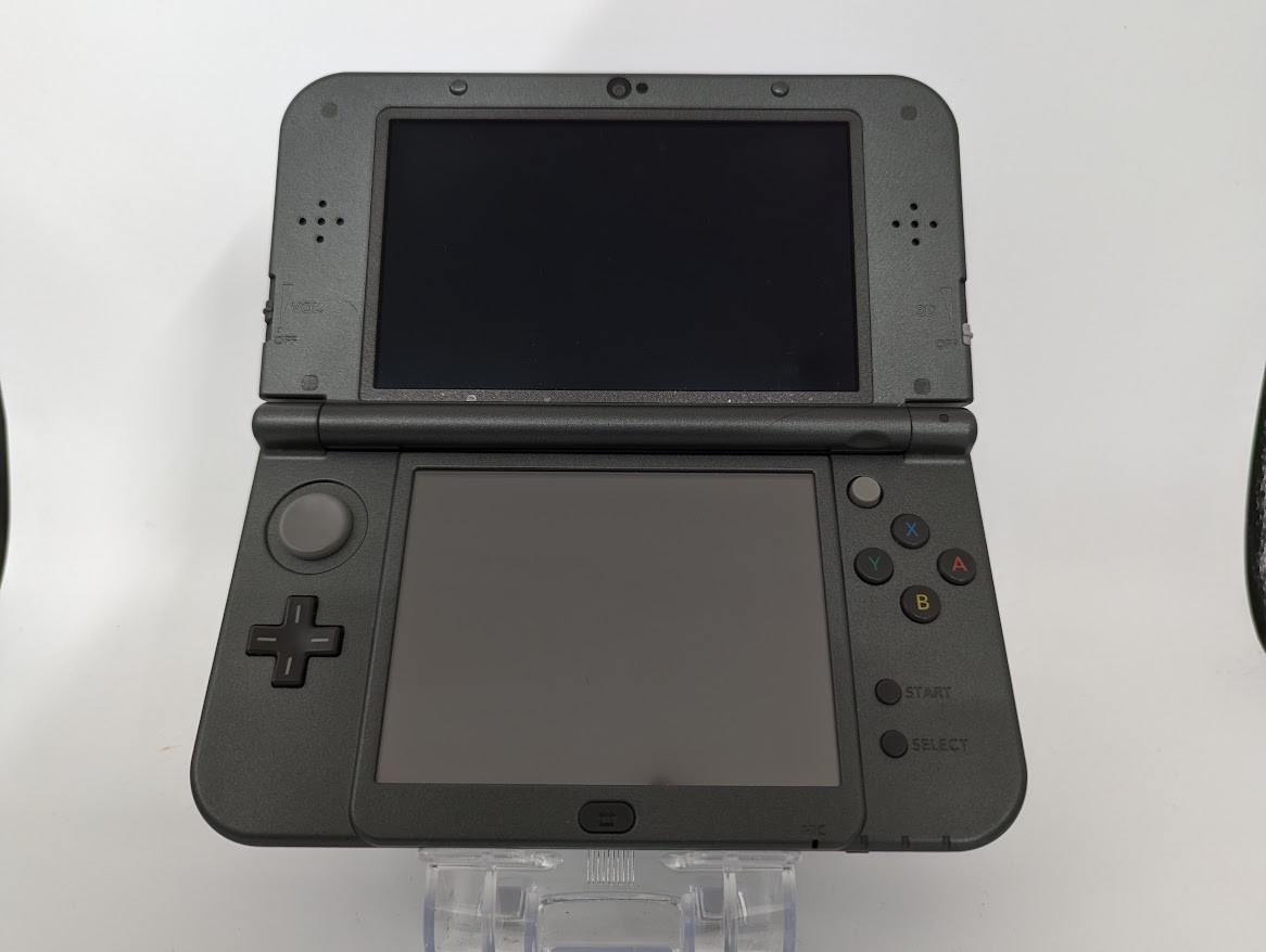 B131 Nintendo new 3DS LL XL console Metallic Black Japan w/pen adapter fx