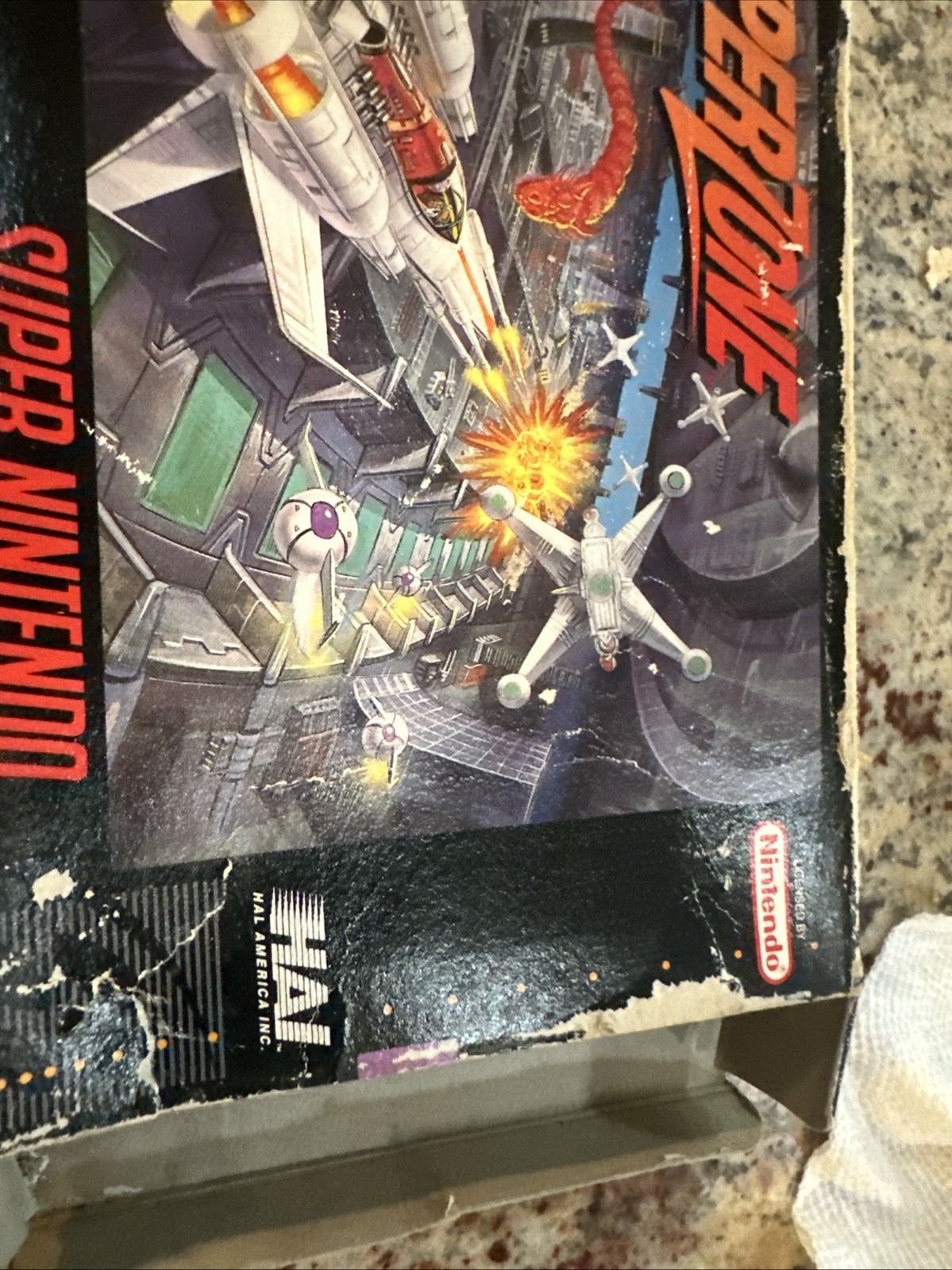 HyperZone (Super Nintendo SNES) Game & Box Beat Up