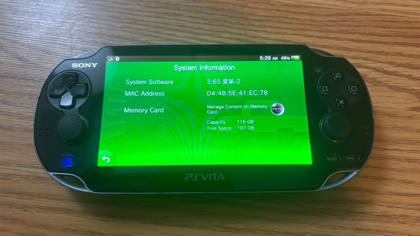 Sony PlayStation Vita 3G Wi-Fi – Crystal Black – 128GB SD Card + 4GB Sony Card