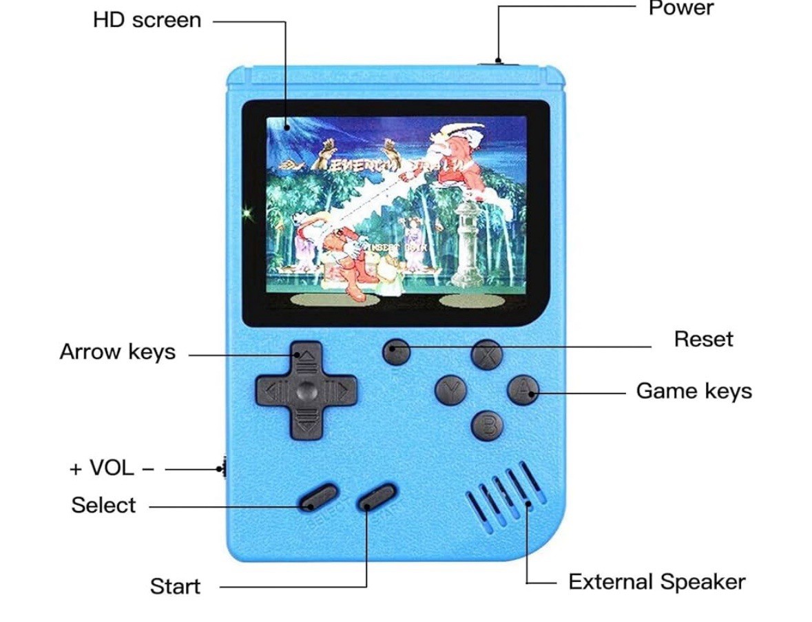 500 Classic Games Handheld Retro Video FC Game Console Player For Kids Adults