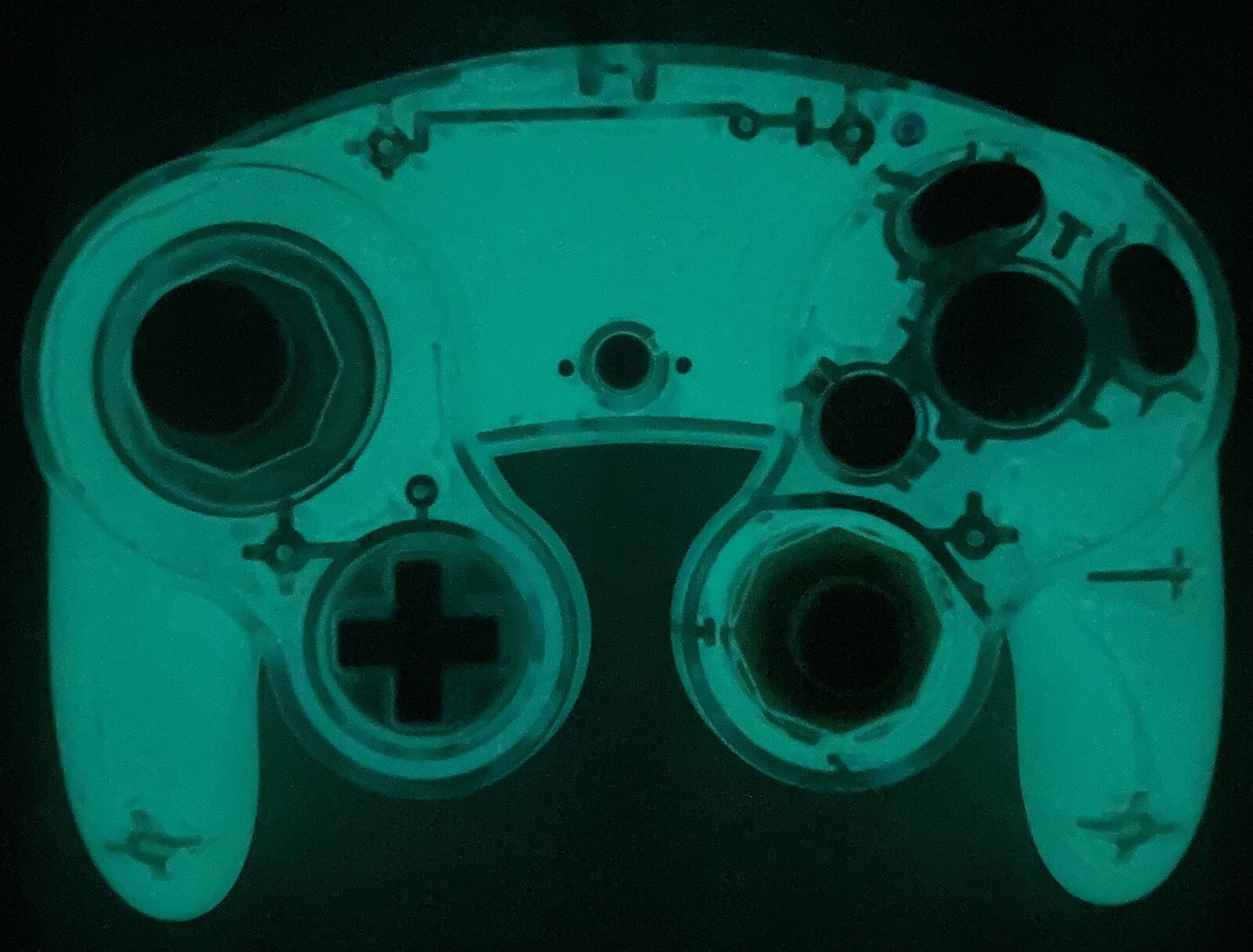 Nintendo GameCube Controller – Conductive WHITE (glow in the dark)