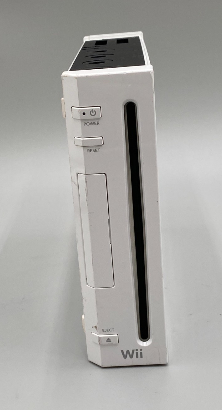 Nintendo Wii RVL-001 Home Console White + 2 Controllers/White Steering Wheel C
