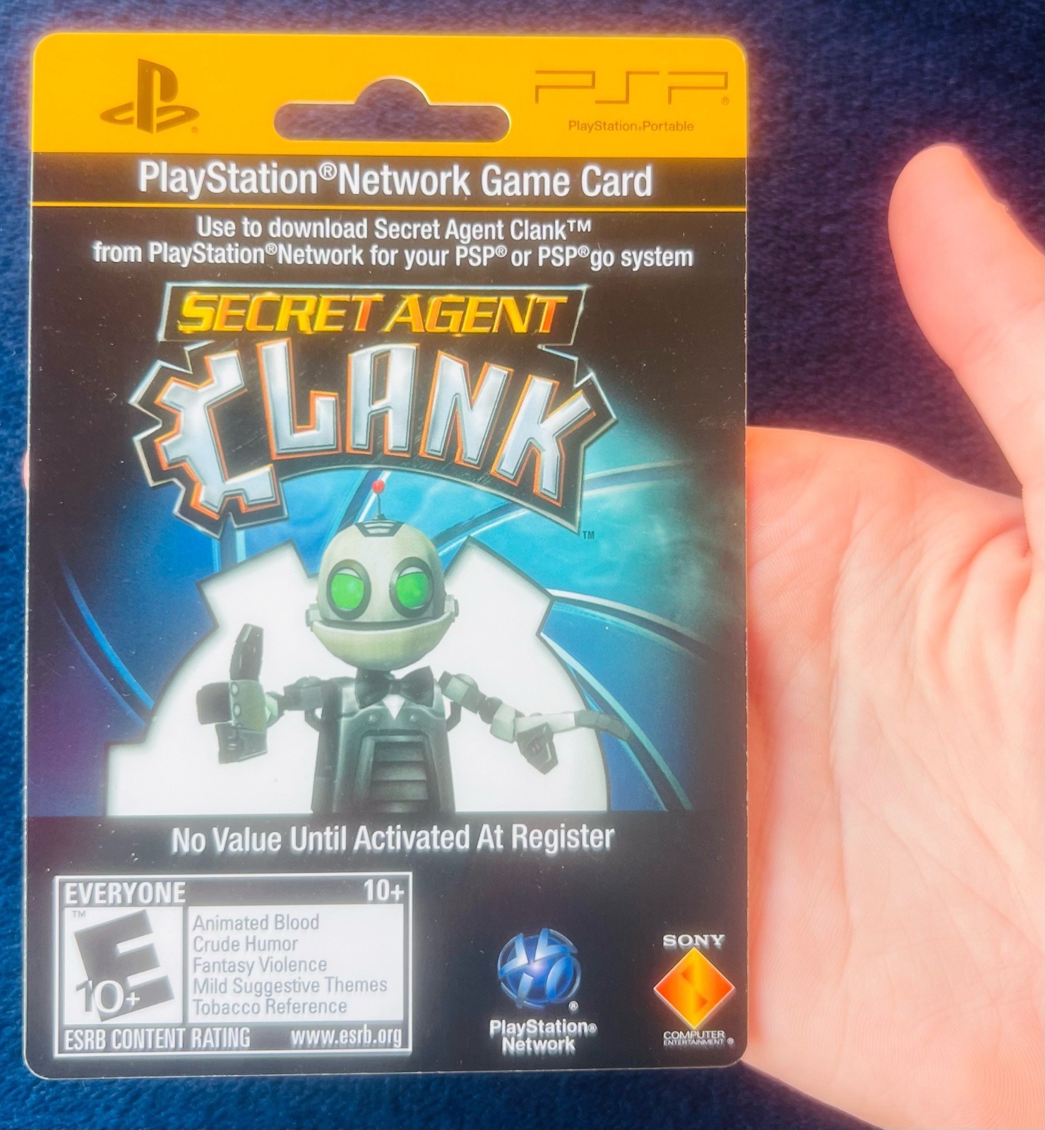 Secret Agent Ratchet & Clank PSP DISPLAY ONLY Playstation Network Card OFFICIAL