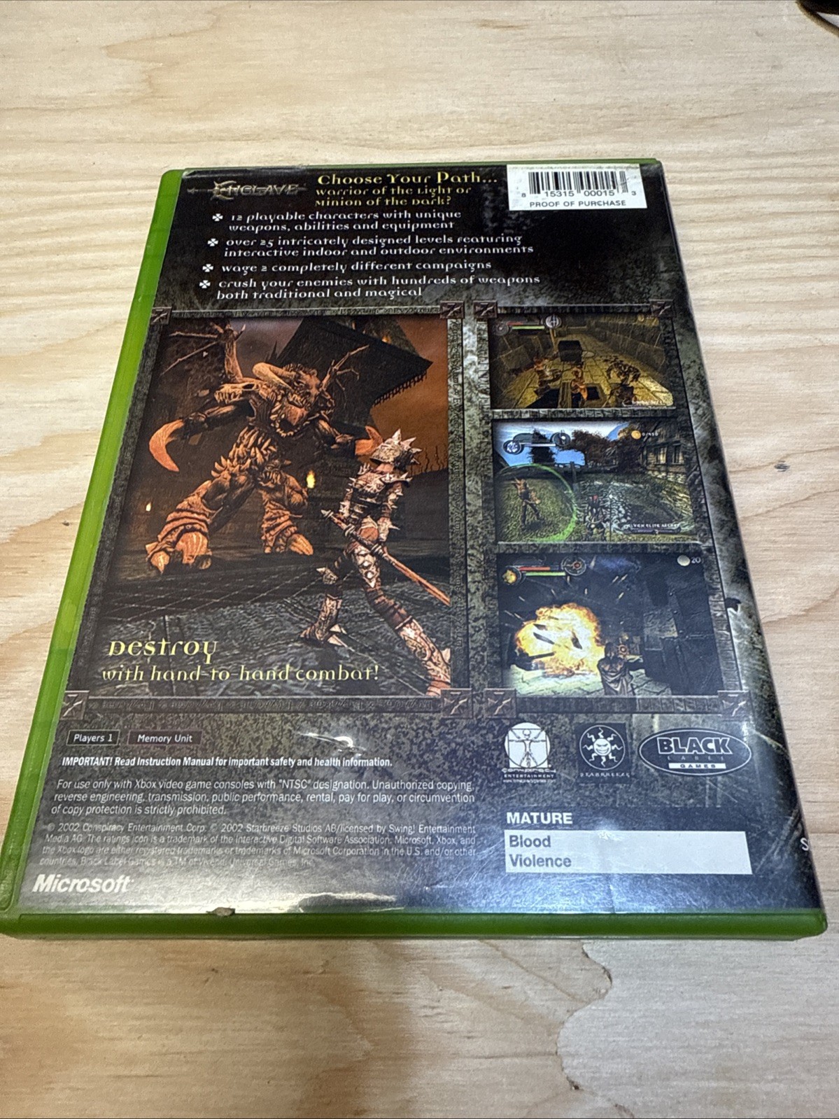 Enclave (Microsoft Xbox, 2002) Verified Working – Fast Shipping – OG Xbox