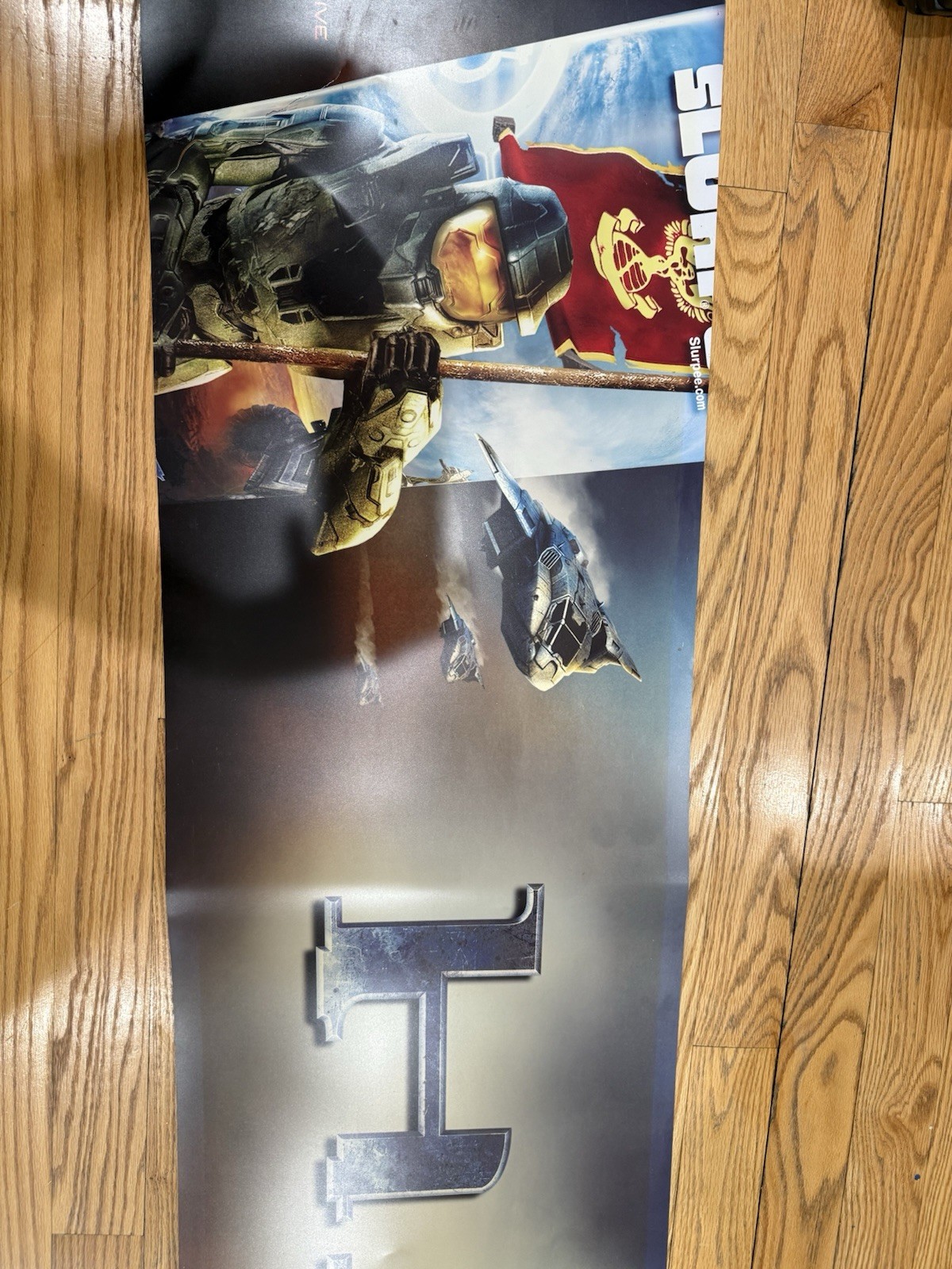 Halo 3 Slurpee Promo Xbox 360 112 Inches Vinyl Store Banner – See Pics Damage