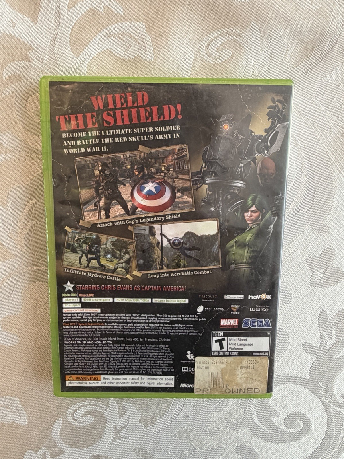 Captain America: Super Soldier Xbox 360 Complete