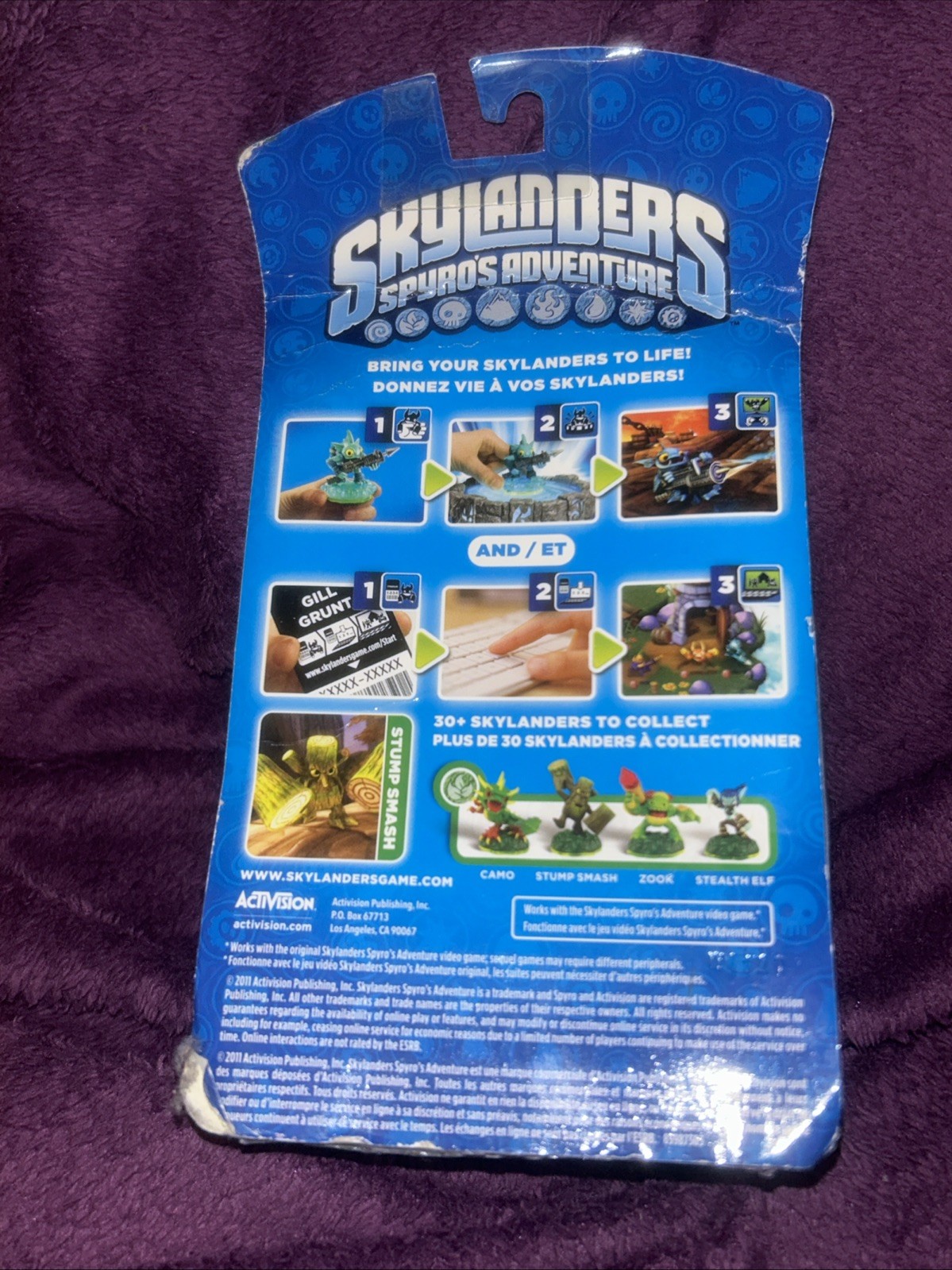Skylanders Spyros Adventure Stump Smash Figure Activision READ Open BOX