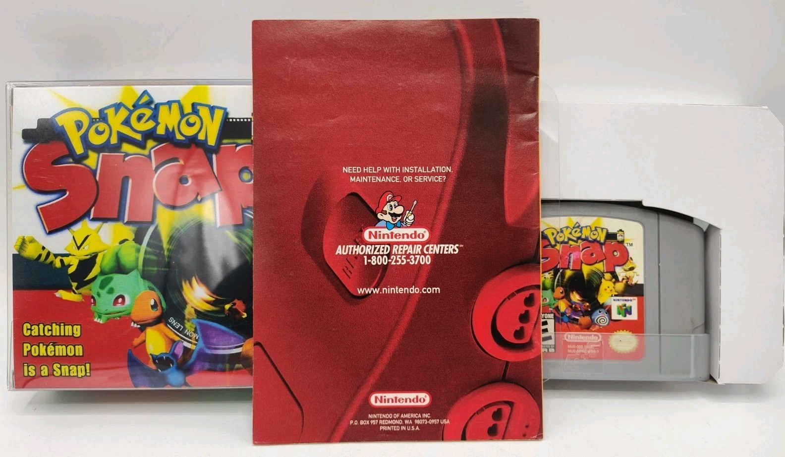 Pokemon Snap (N64, 2000) *VGC w/ Manual + Case Protector* Cleaned & Tested! READ
