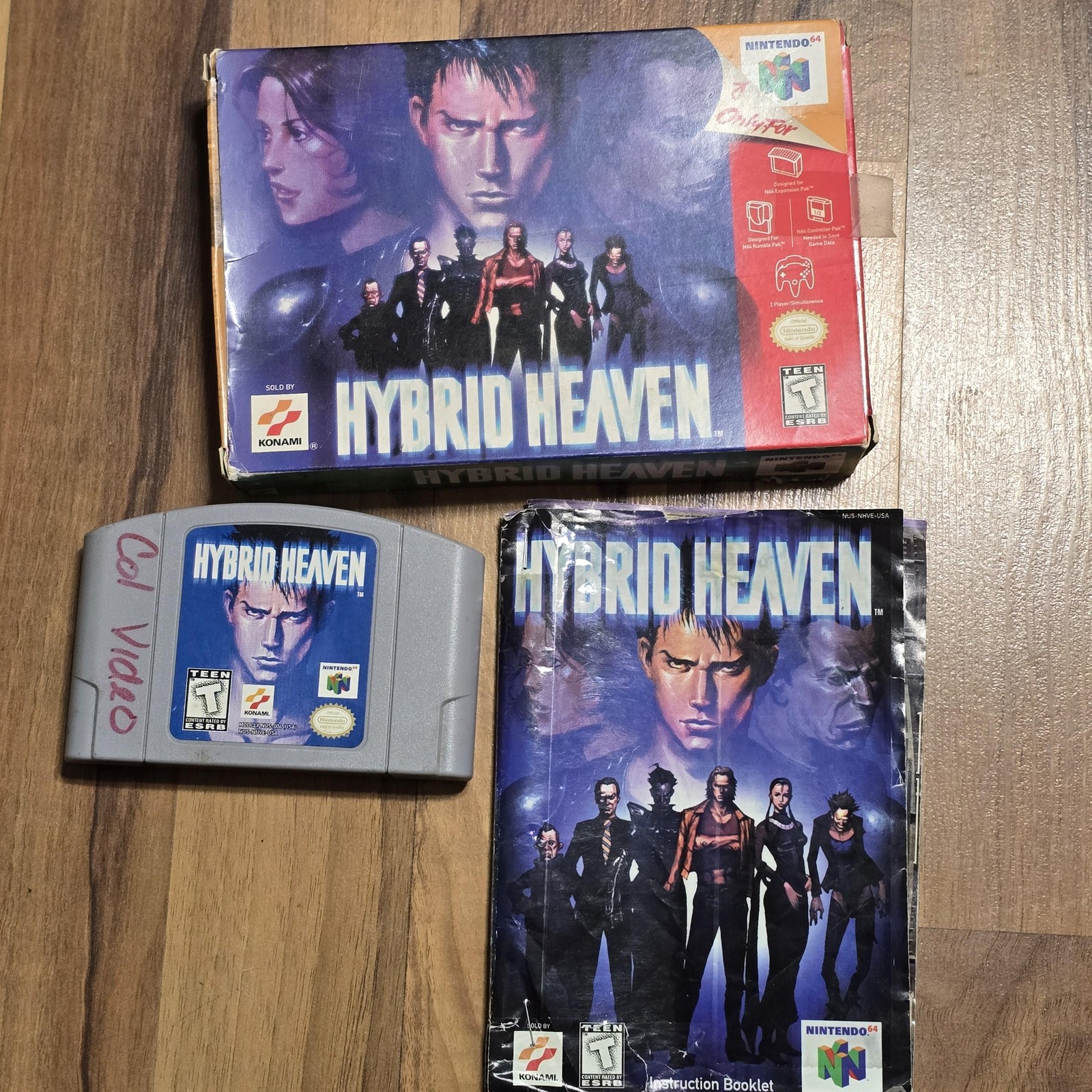 Hybrid Heaven Nintendo 64 N64 Game Complete CIB Box Manual T Konami NTSC 1999