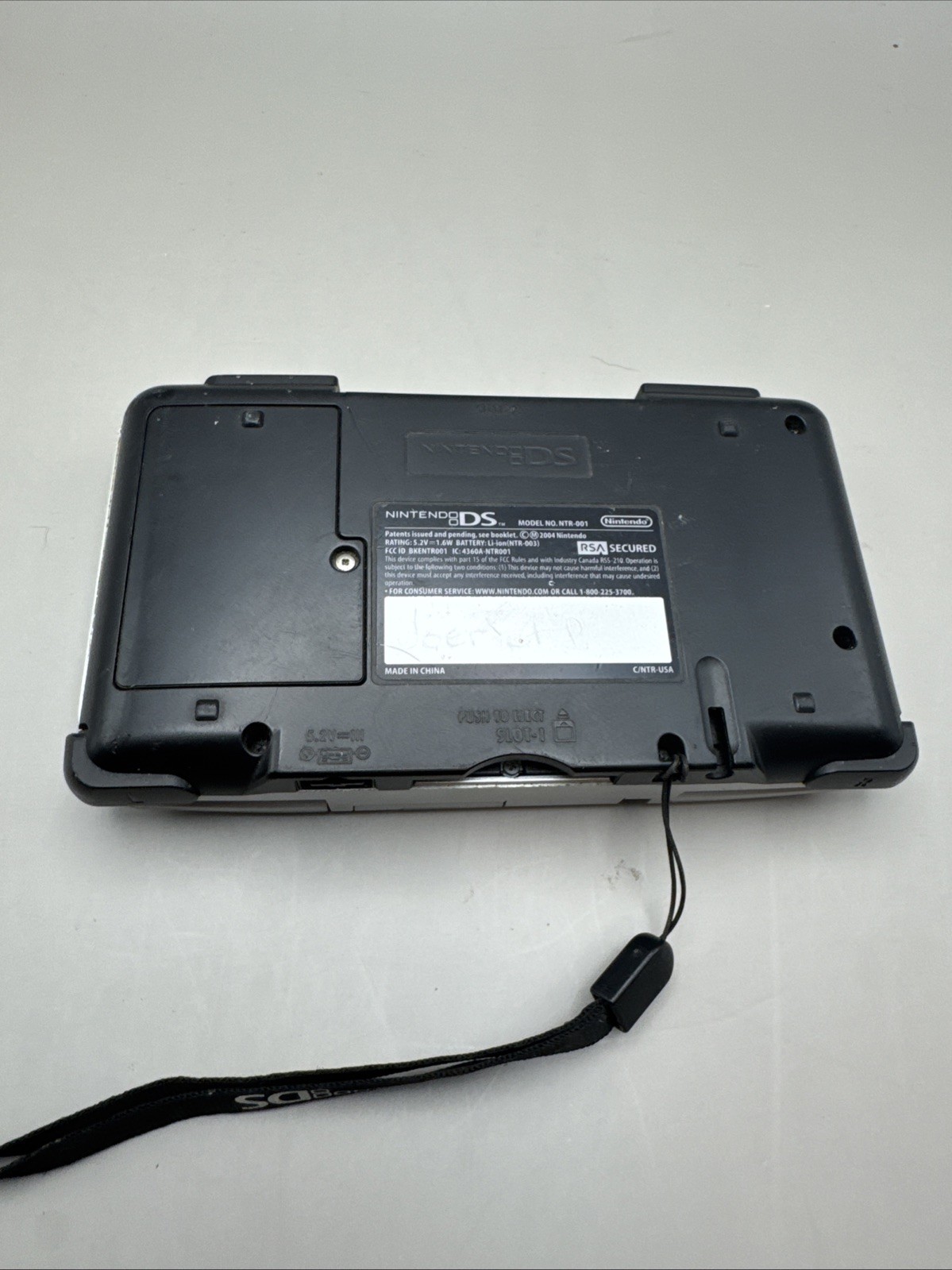 Nintendo DS Silver System Tested & Working – Fat Original – Cracked Hinge