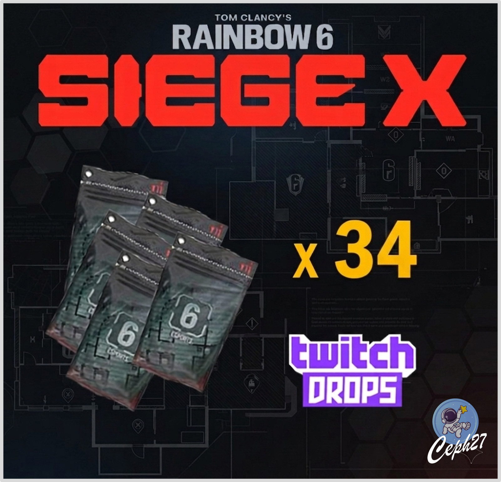 Rainbow Six Siege X Twitch Drops – 34x Esports Pack KickOff 2026