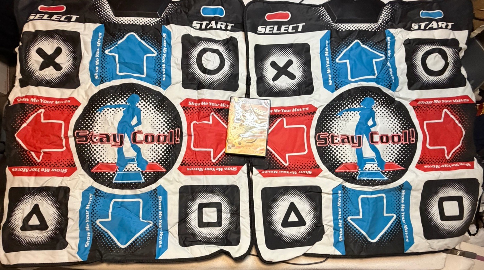 DDRMAX2 Dance Dance Revolution PS2 + 2x Konami Stay Cool Dance Pads Bundle