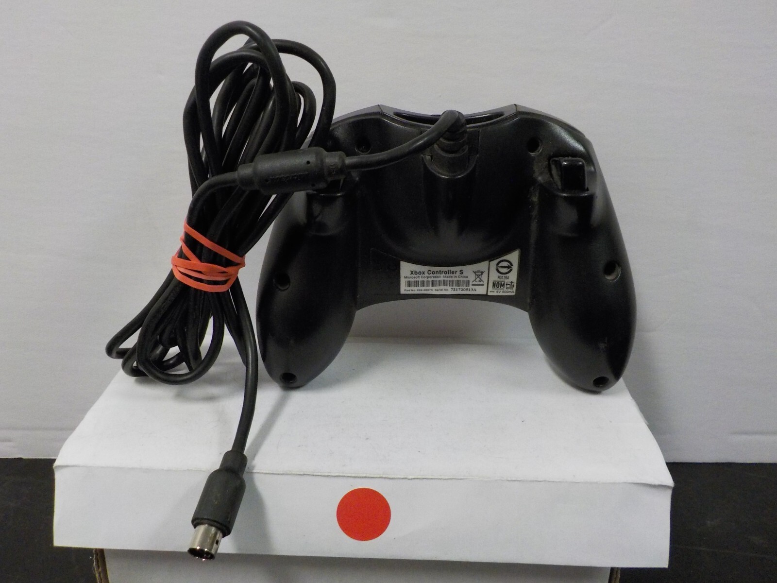 C0101 Microsoft Xbox “Black Controller S (X08-69873)” (Untested – No Breakaway)