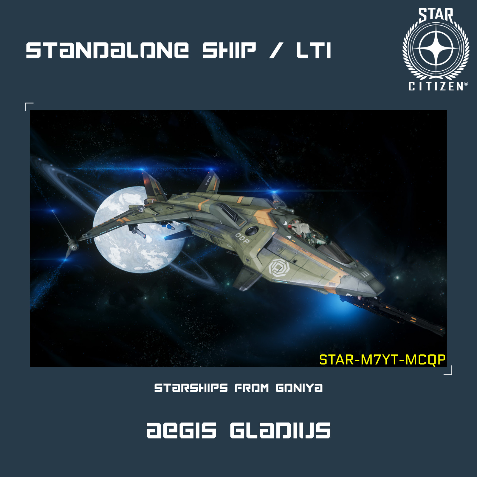 STAR CITIZEN – AEGIS GLADIUS – LTI – CCU’d – (Lifetime Insurance)