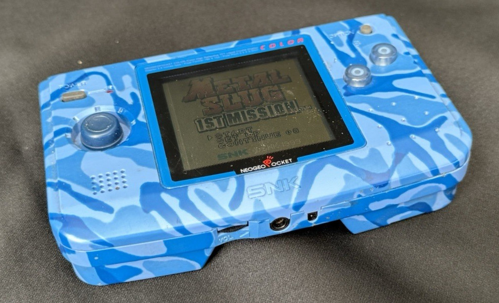 SNK Neo Geo Pocket Color Ocean Blue NEOP-54016 Console Box Manuals Tested Works