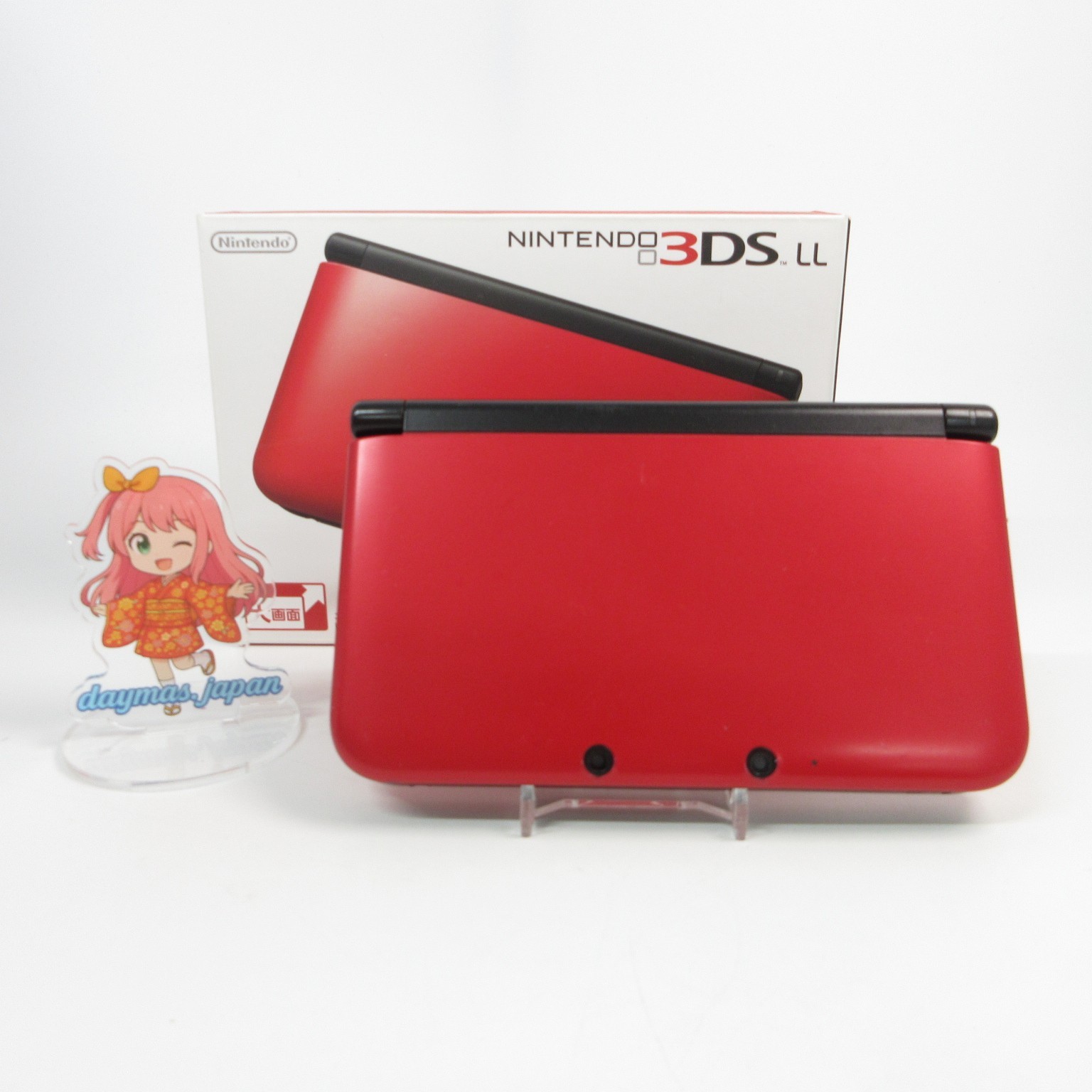 【Excellent】Nintendo 3DS LL XL Red x Black Console Japanese Edition #Arr08/0620/0