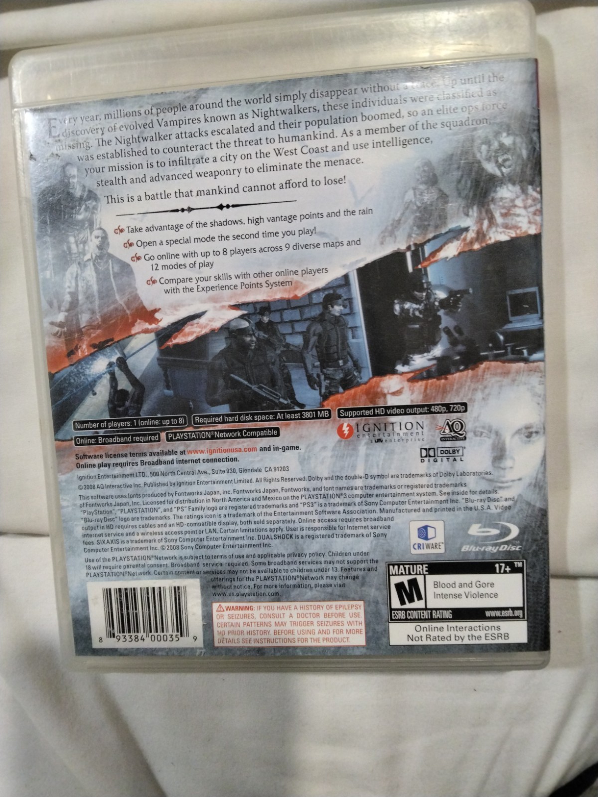 Vampire Rain: Altered Species PS3 PlayStation3