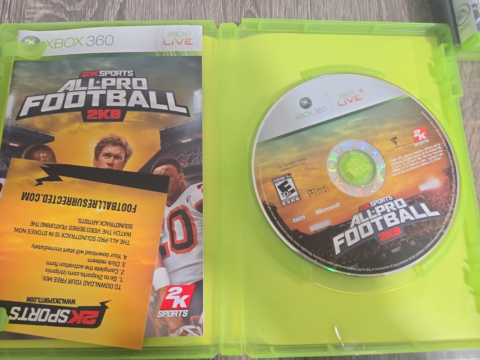 All-Pro Football 2K8 (Microsoft Xbox 360, 2007)