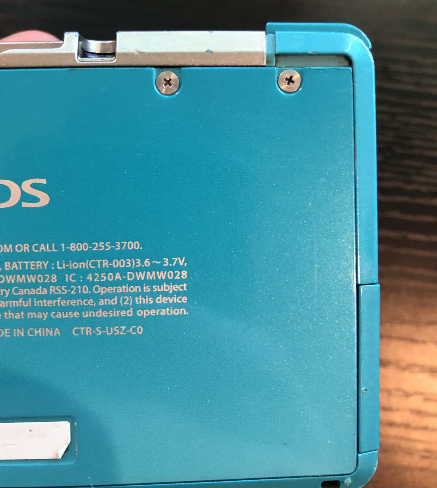 Nintendo 3DS Aqua Blue CTR-001 Handheld Console Fully Tested