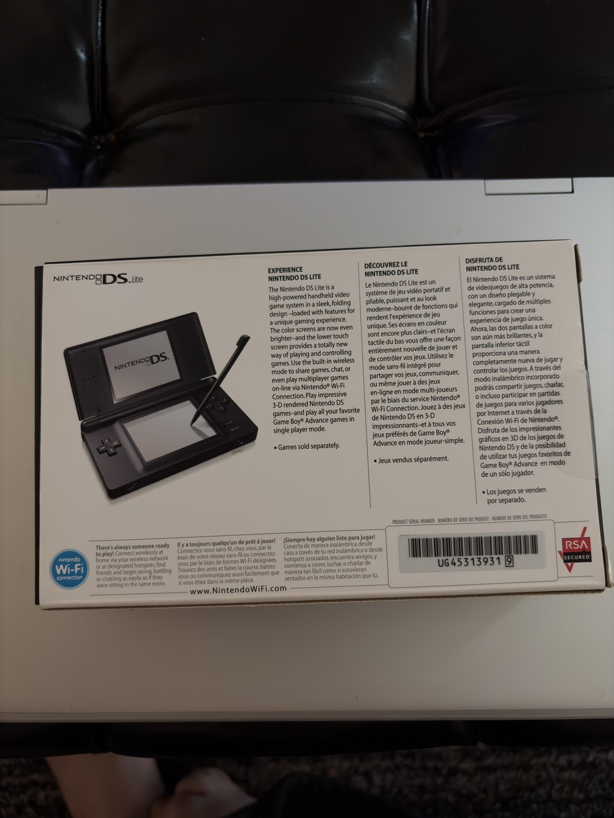 Nintendo DS Lite, Onyx, USG-001 – Complete in Box, Charger Included