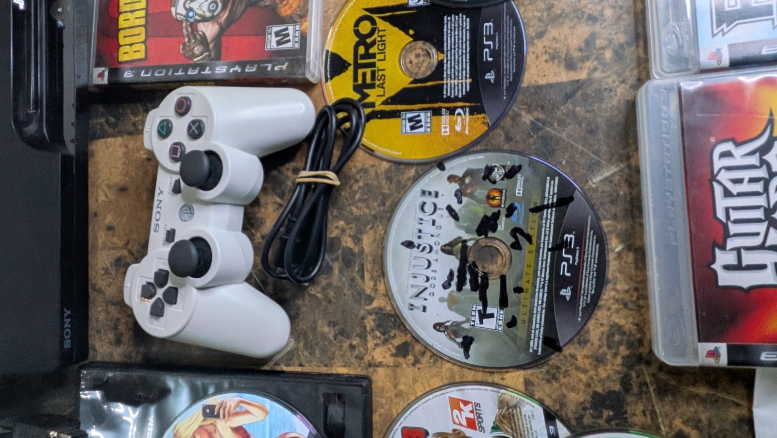PlayStation 3 Guitar Hero Console Bundle W) GTA V 250GB – Tested PS3