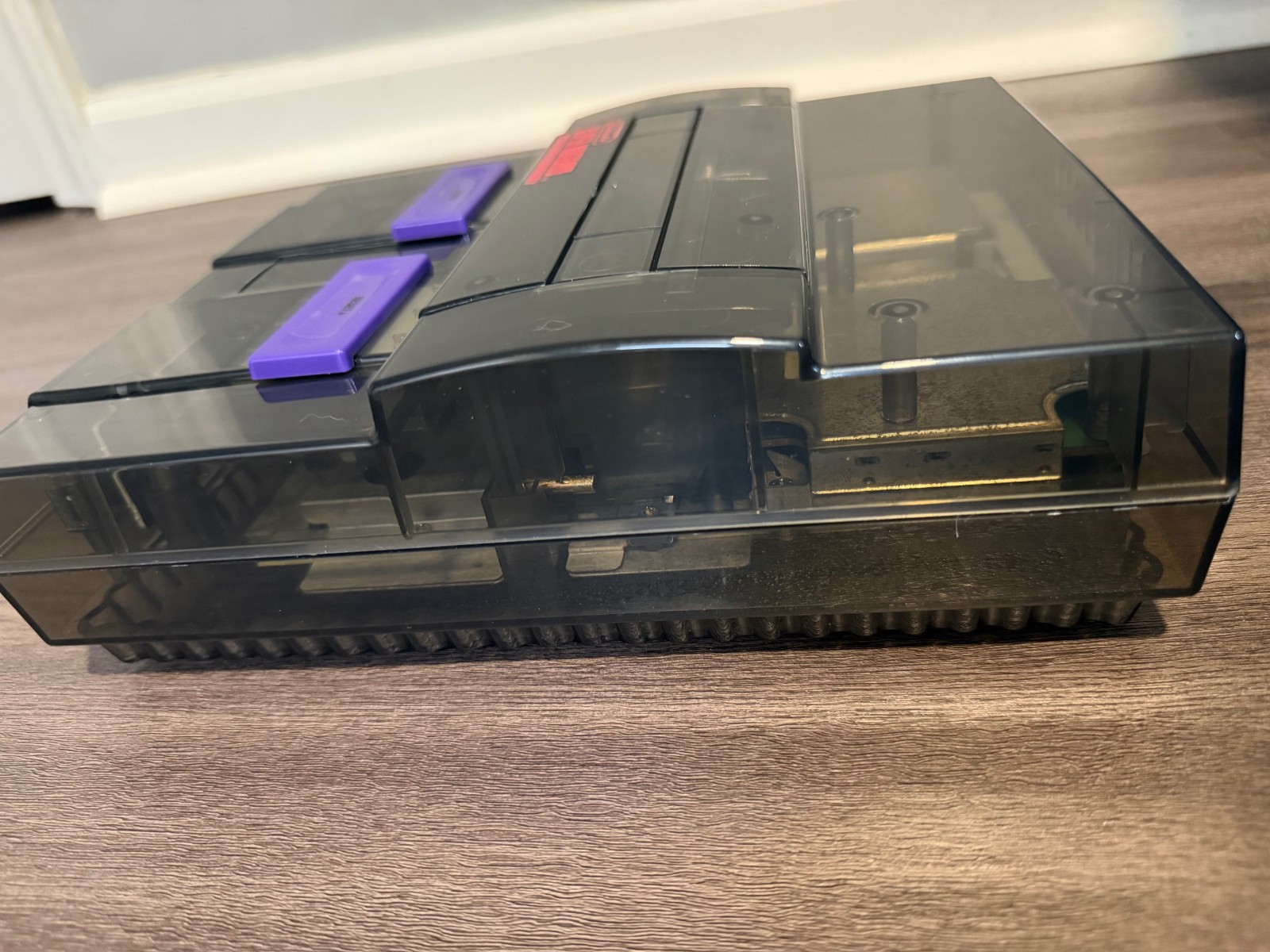 Super Nintendo Console Black Clear Custom Case Reshell, Controller and Cables