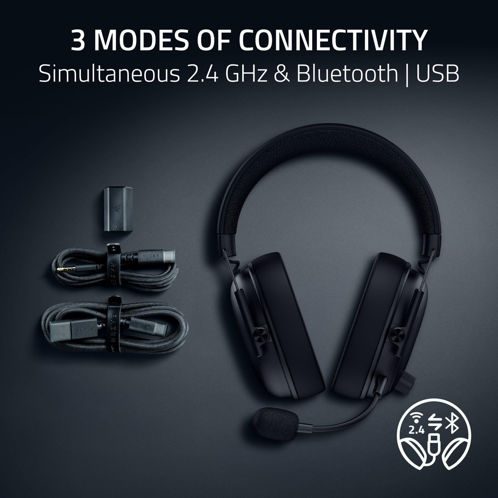 Razer BlackShark V3 Wireless Gaming Headset PC 50mm Drivers Super Wideba