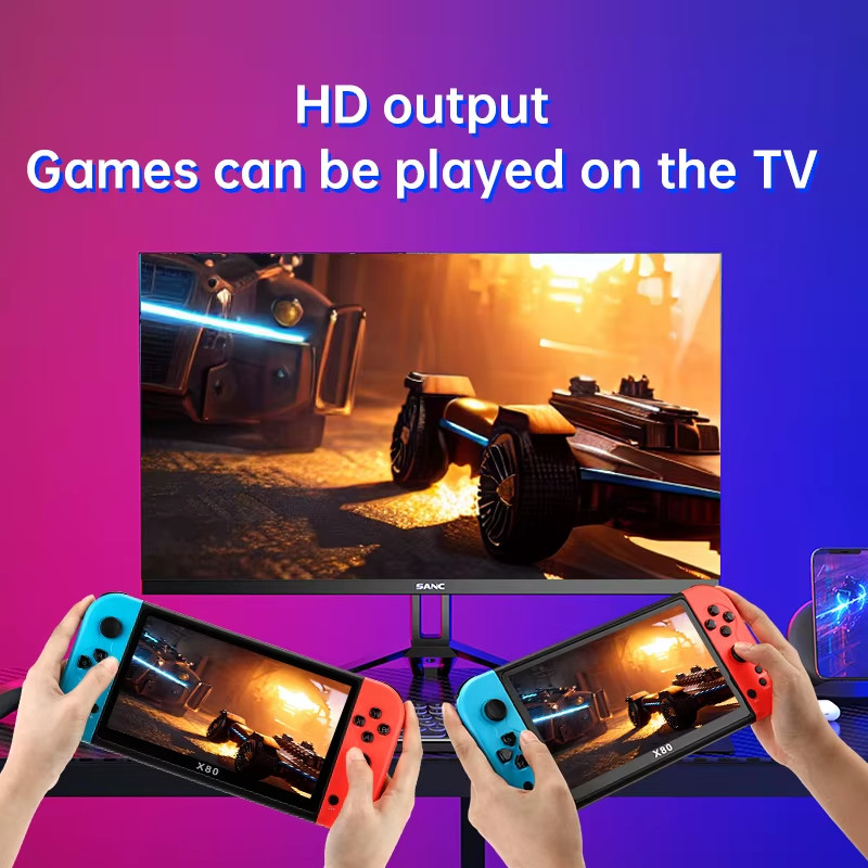 X80 Portable Game Console 7″ HD Screen PS1 Emulator Handheld Gaming Device