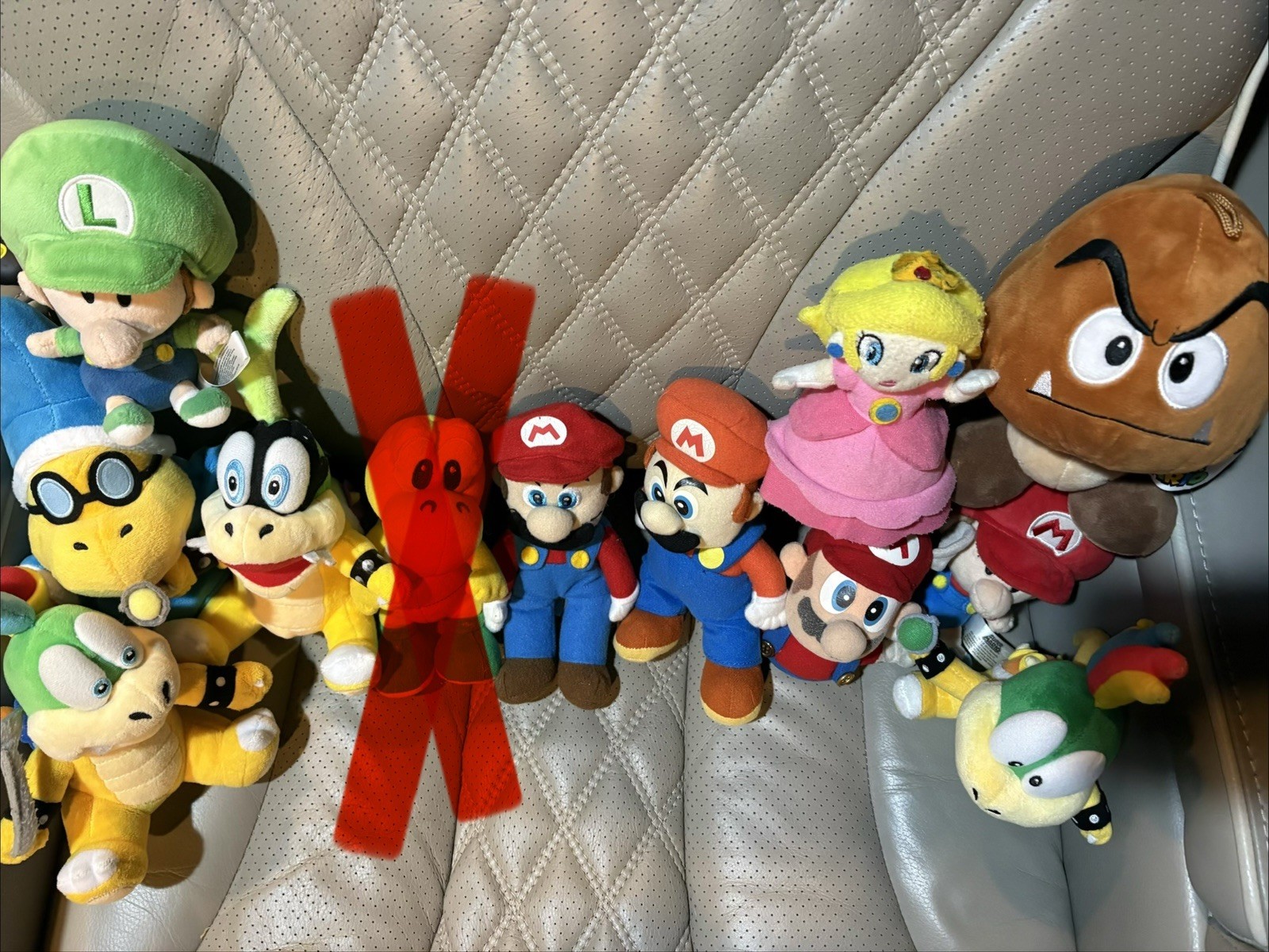 Super Mario Plush Doll Lot Mario Luigi Princess Peach Goomba Iggy