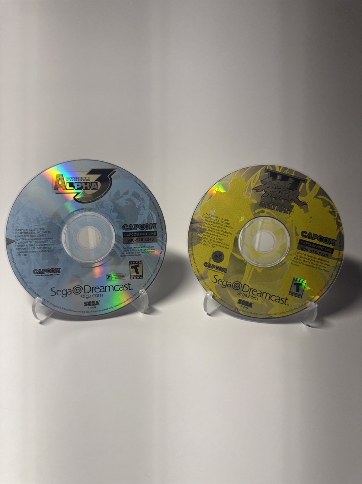 Street Fighter Alpha 3 & 3 Double Impact – Dreamcast – Untested – Discs Only
