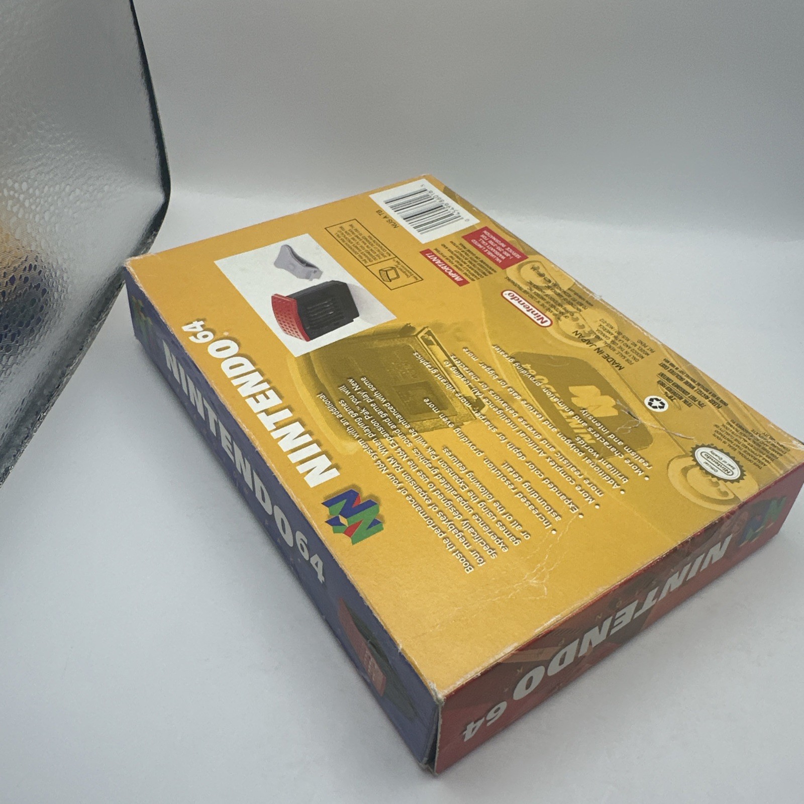 1998 Nintendo 64 Expansion Pak N64 Complete CIB w Manual, Box 4 MB
