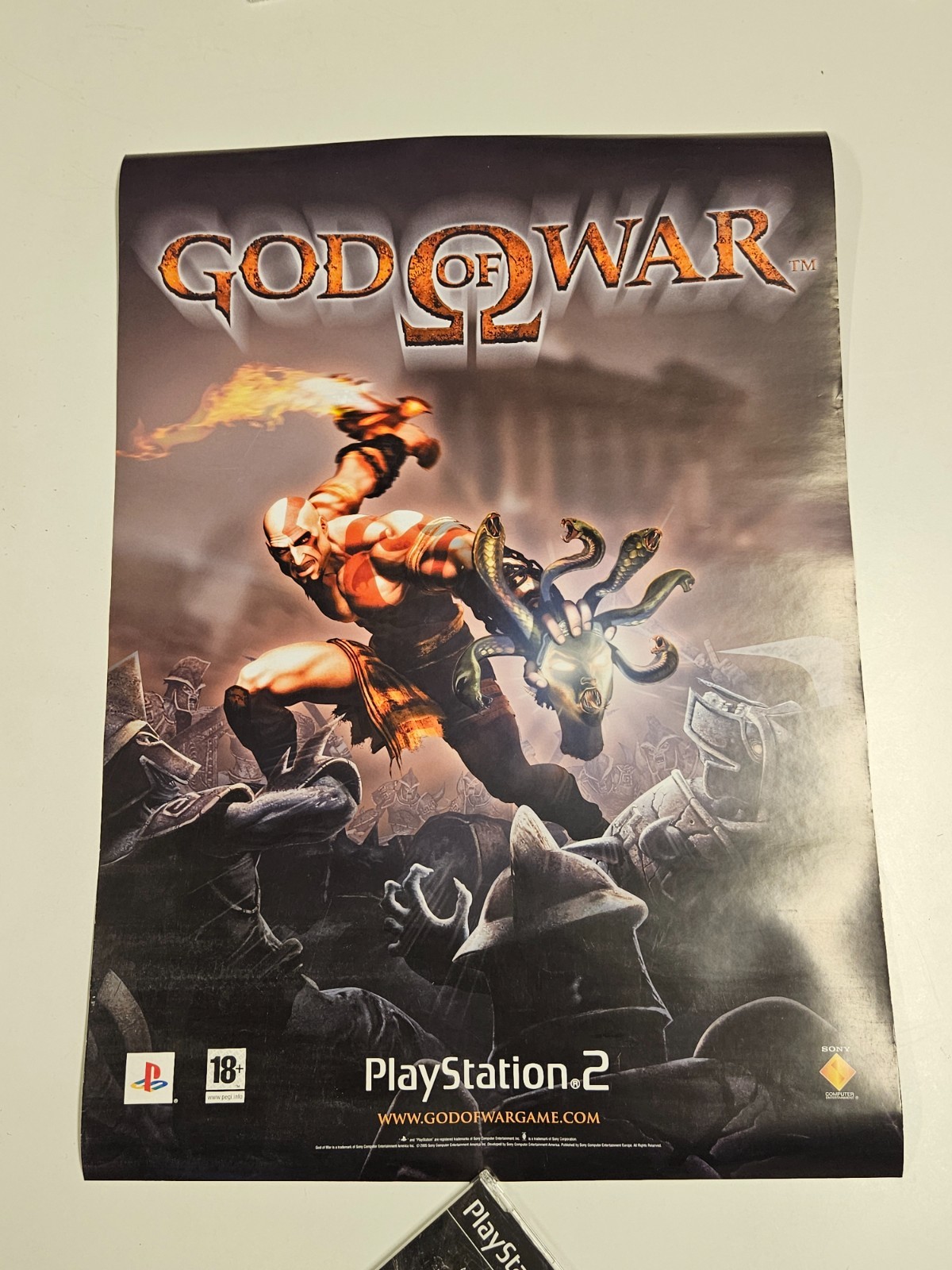 God of War Rare Promo Poster 2 Sided 59,5 cm x 42 cm ~ Playstation 2
