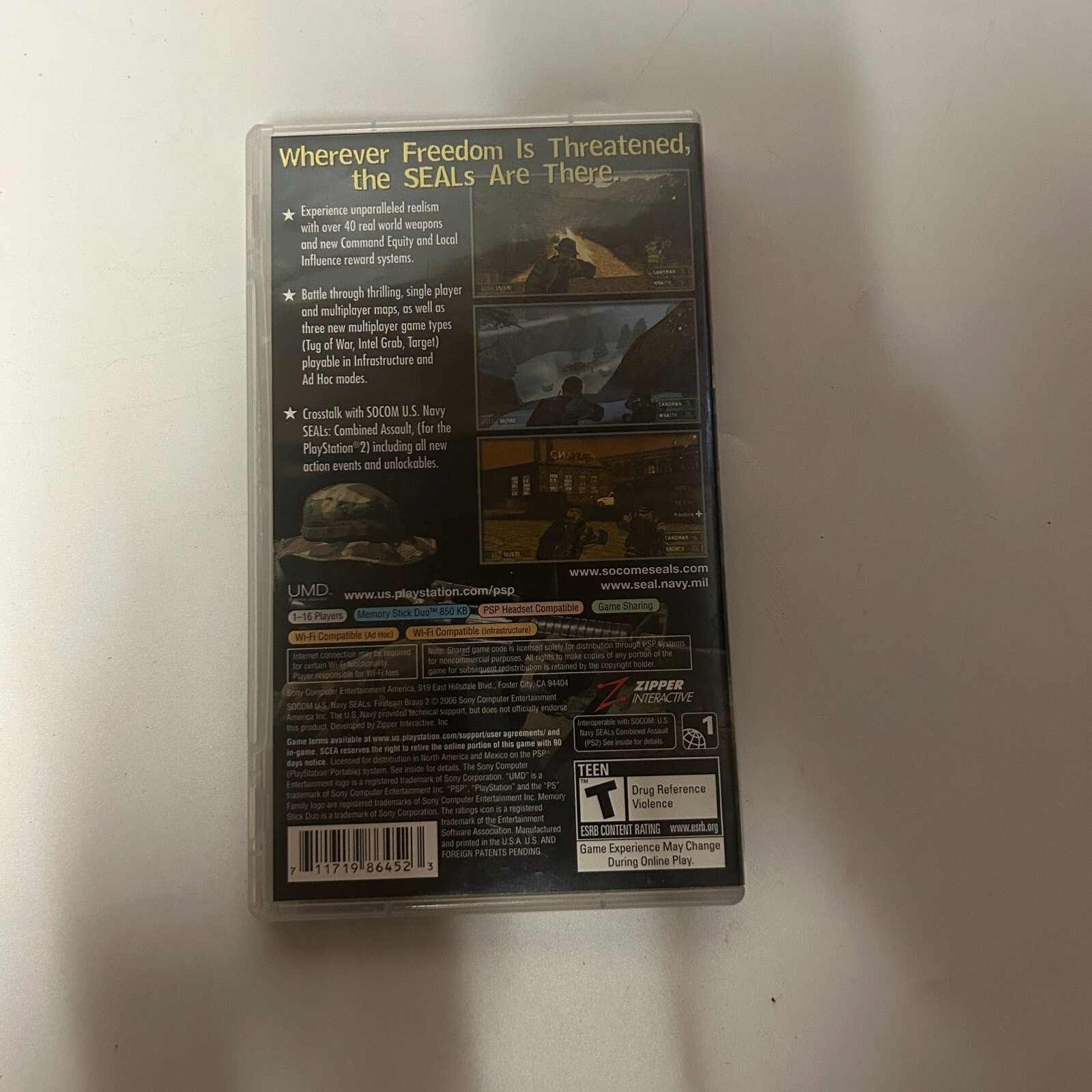 SOCOM: U.S. Navy SEALs — Fireteam Bravo 2 (Sony PSP, 2006)