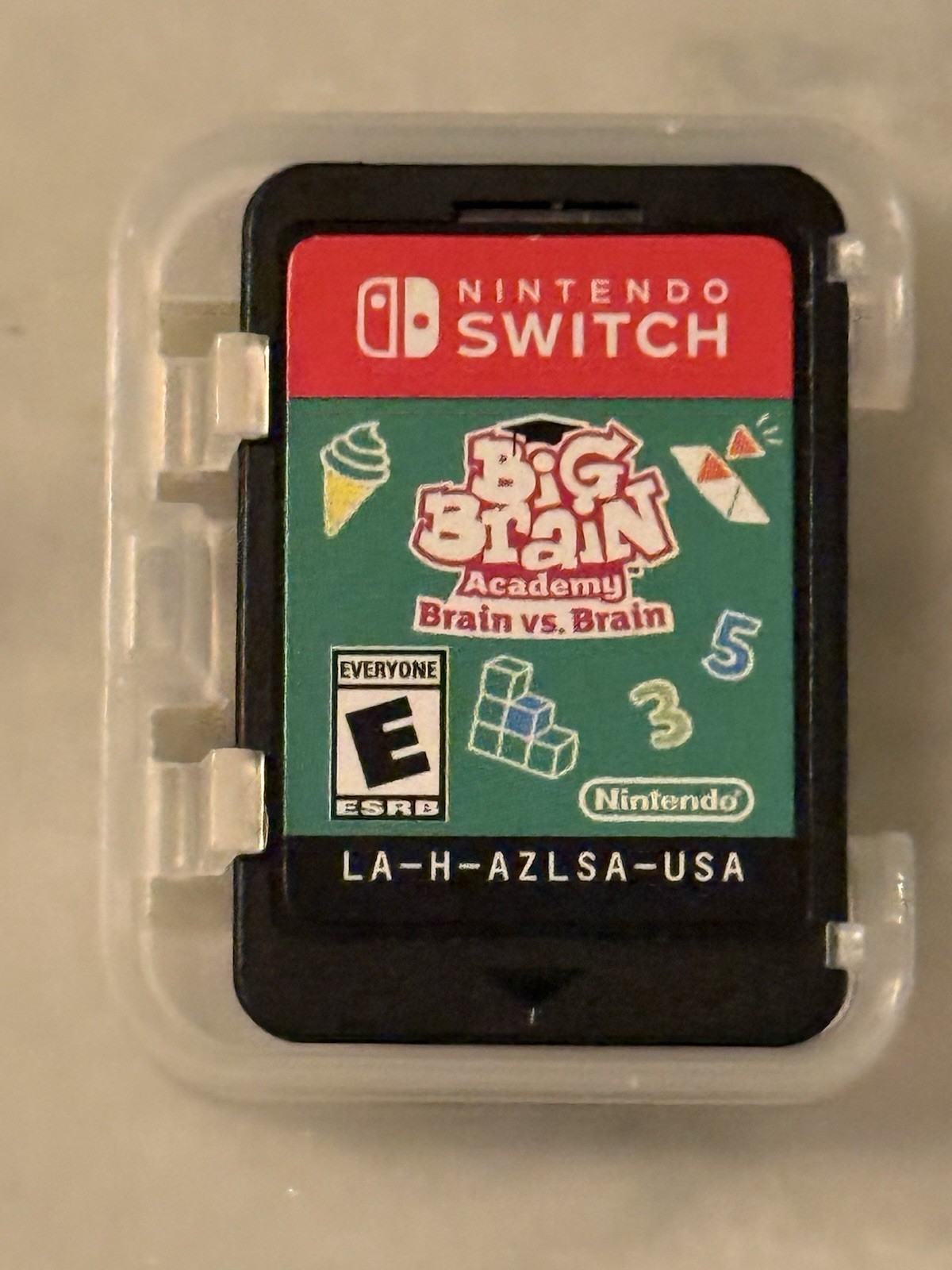Nintendo Switch Big Brain Academy: Brain vs. Brain Pre Owned Game + Clear Case