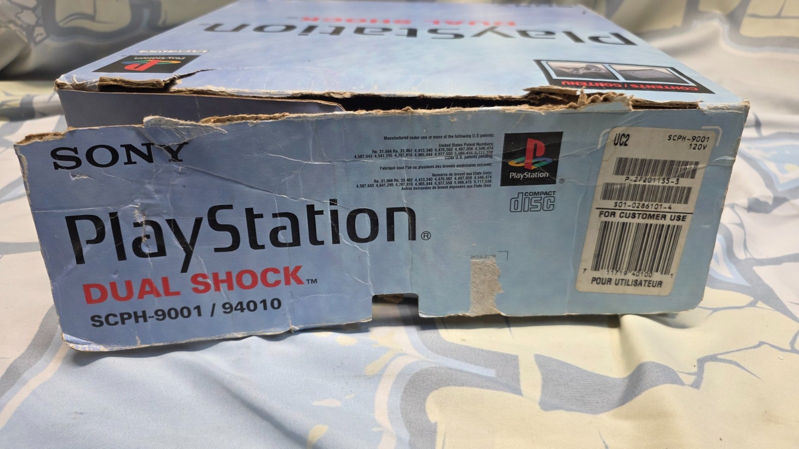 Sony PlayStation PS1 SCPH-9001 Complete Dual Shock Vintage Feb 2000 Y2K Console