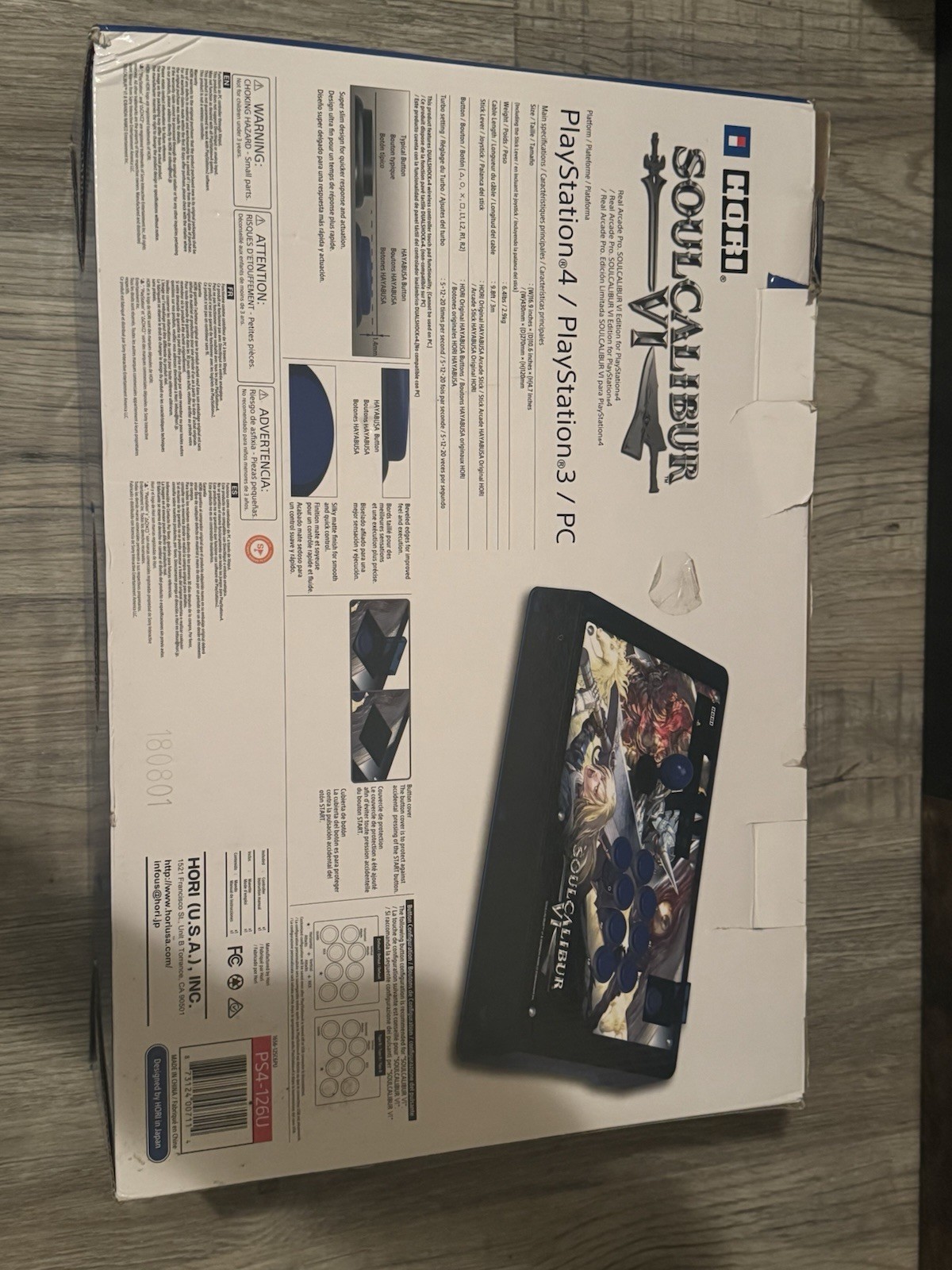 Hori Real Arcade Pro N Soul Calibur 6 HRAP Fight Stick PS4 PS3 PC