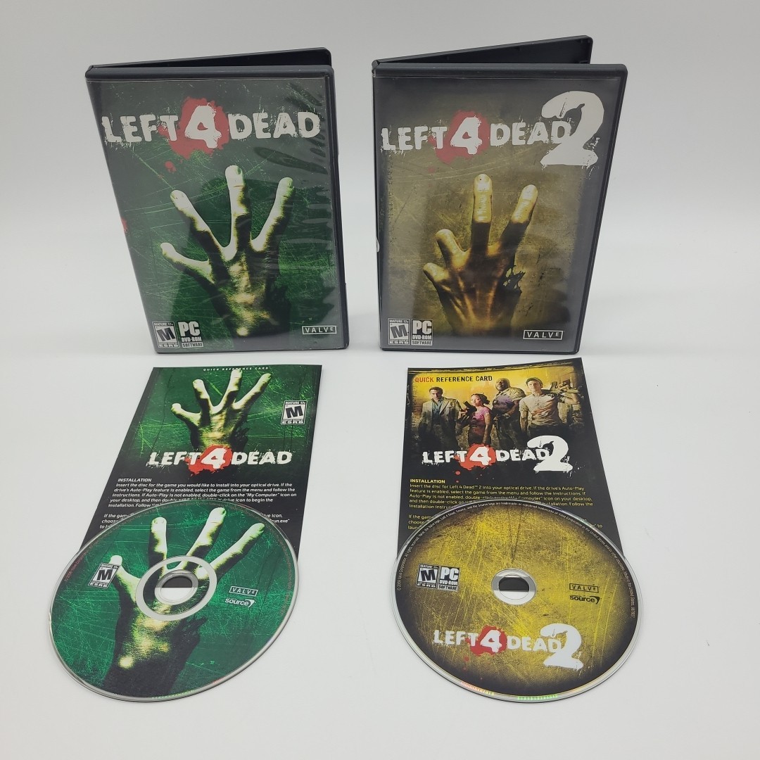 Lot Of 2 Left 4 Dead & Left 4 Dead 2 PC DVD – ROM Games Complete Untested