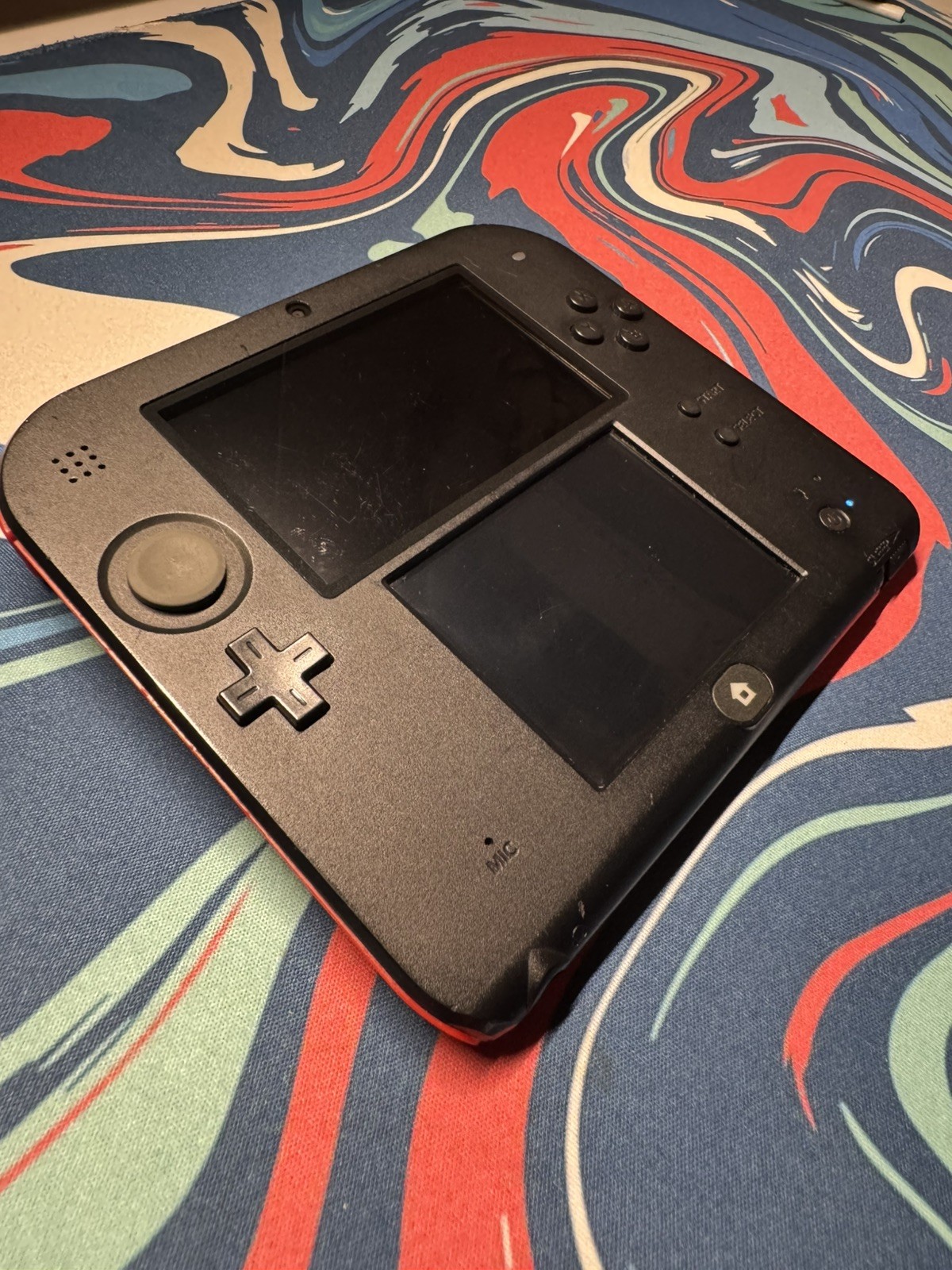 Nintendo 2DS Crimson Red Handheld System – Red/Black – Tested/Works