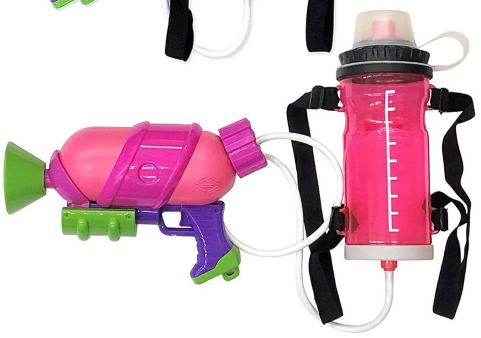 Nintendo Splatoon 2 Splash Shooter with Ink Tank Neon Pink Water Gun Battle Toy
