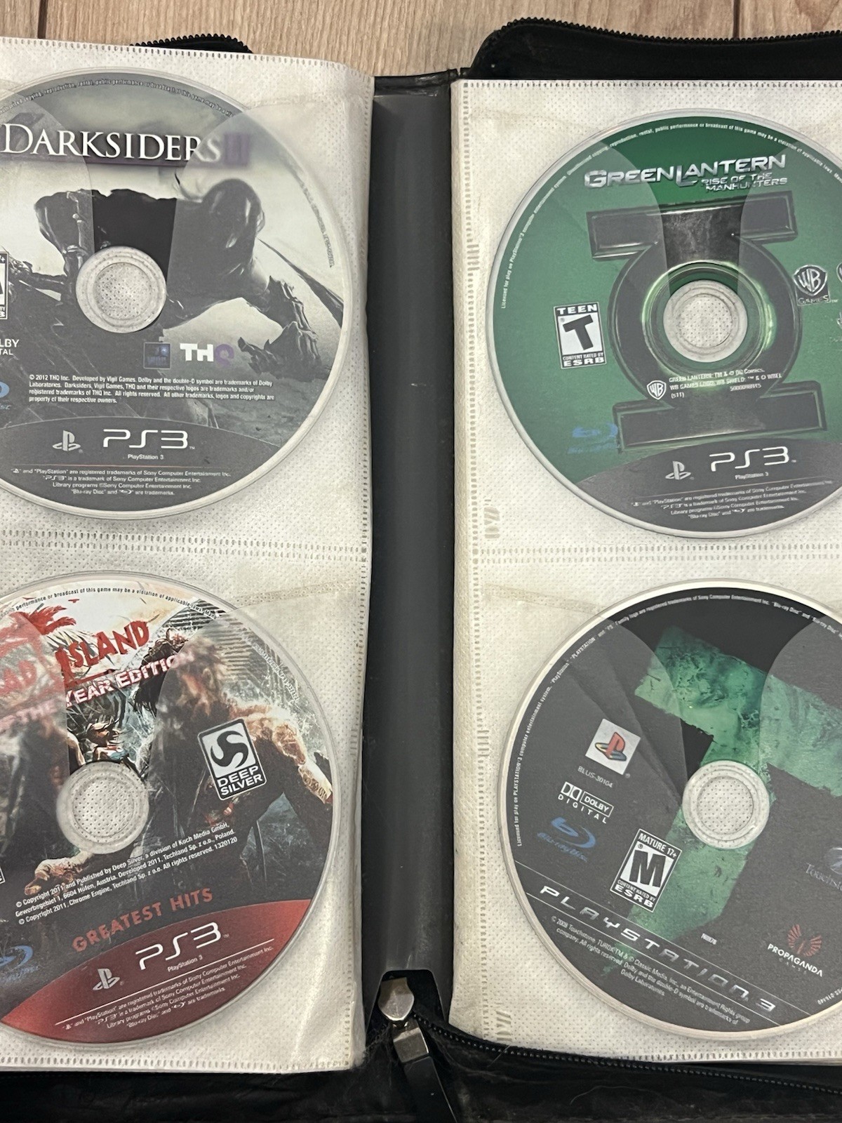 Lot Of 64 Sony Playstation 3 PS3 Disc Only Games Binder Untested Mixed Games