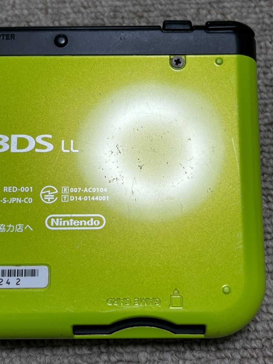 New Nintendo 3DS XL LL Black Lime Console region Japanese B956