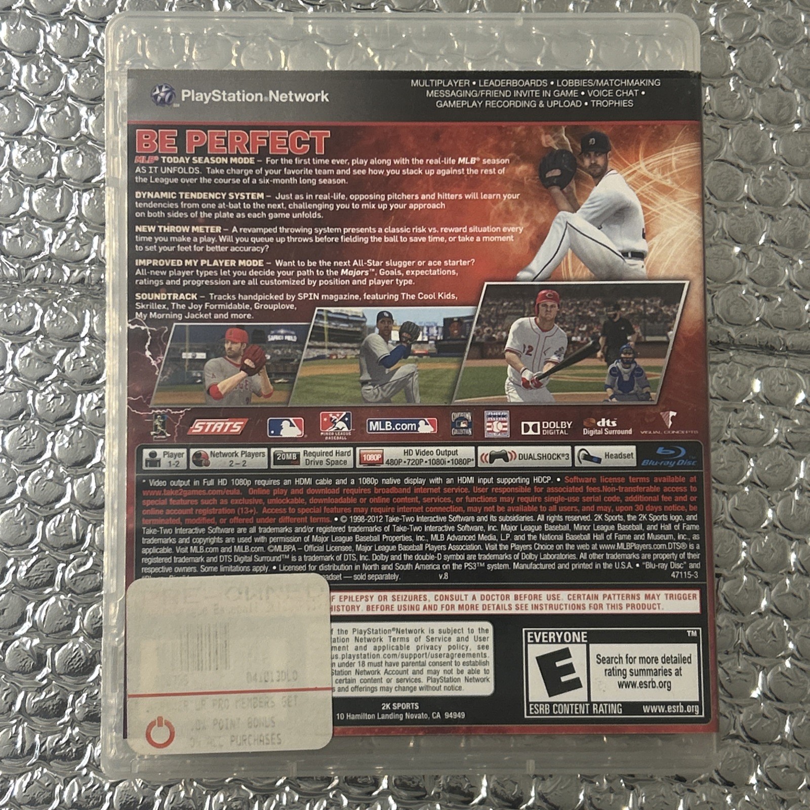 Major League Baseball 2K12 (Sony PlayStation 3, 2012) CIB