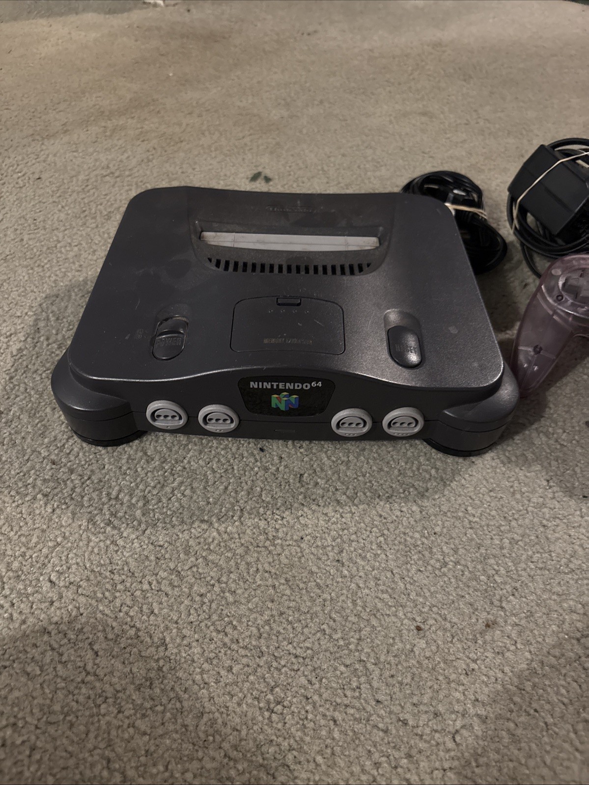 Nintendo 64 System 32MB Home Console – Charcoal Gray Tested