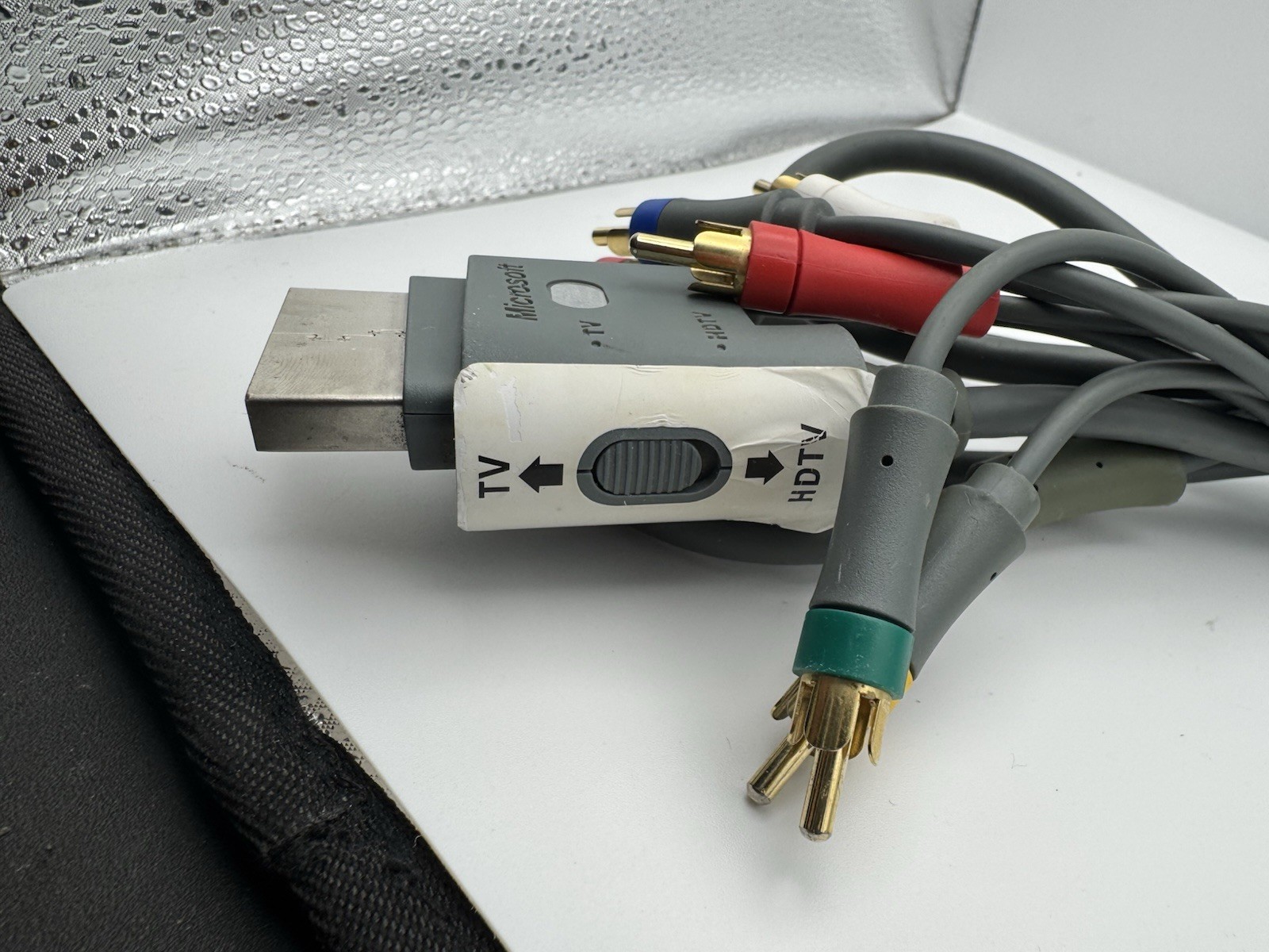 Official Microsoft XBOX 360 COMPONENT HDTV TV AV Cable plus RCA Cable UNTESTED