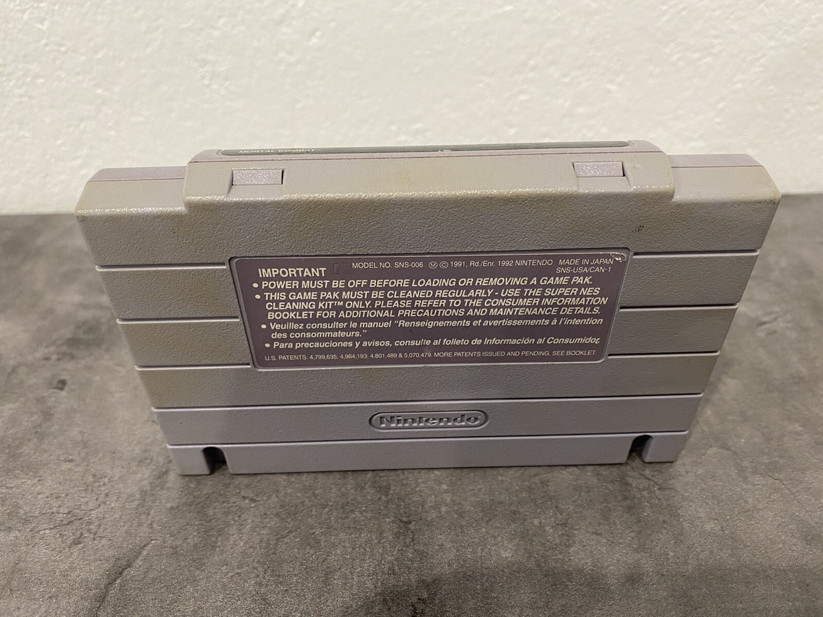 Mortal Kombat Super Nintendo *NOT SURE IF IT WORKS*