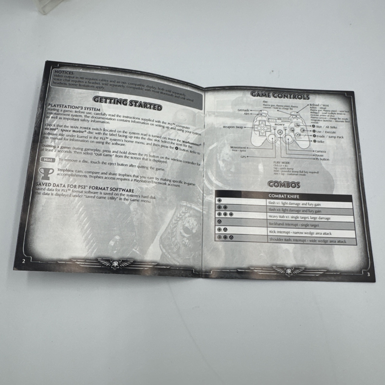 Warhammer 40,000: Space Marine (PlayStation 3 PS3, 2011) Complete CIB Tested