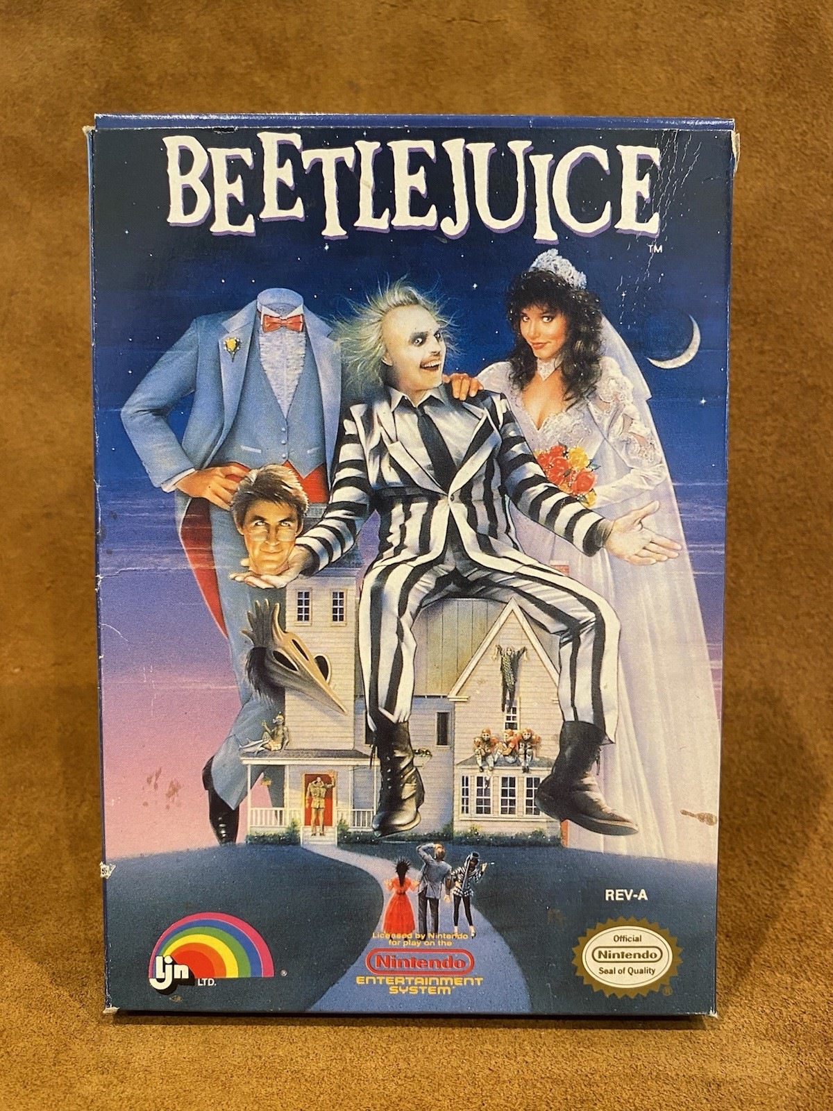 Beetlejuice (Nintendo NES) AUTHENTIC BOX + GAME & BOX PROTECTOR – NO MANUAL!